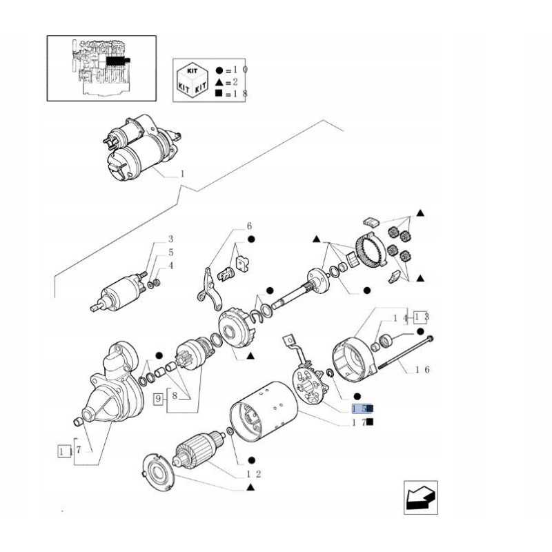 Starterio laikiklis new Holland td 9978019 500338
