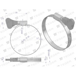 Spaustuvas su rankenėle 25 40 sliekinis spaustukas