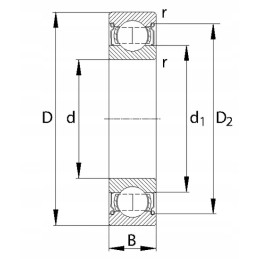 Rutulinis guolis paprastai 12x28x8 mm ina fag 60012rs