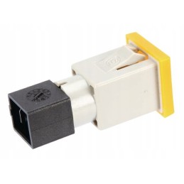 Kvadratinė indikacinė lemputė 12 24v geltona, prisukama 22 5