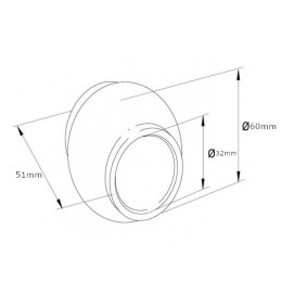 Viršutinė jungtis rutulinis katė 3 3 oe 32 60x51 mm kramp