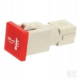 Kvadratinė indikacinė lemputė 12 24v raudona, prisukama