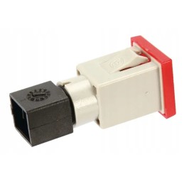 Kvadratinė indikacinė lemputė 12 24v raudona, prisukama