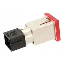 Kvadratinė indikacinė lemputė 12 24v raudona, prisukama