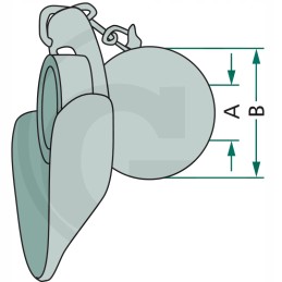 Kamuolys su apykakle 64mm 37mm granitas