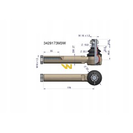 Vairo jungtis 178mm m18x1 5 3429173m3 waryn