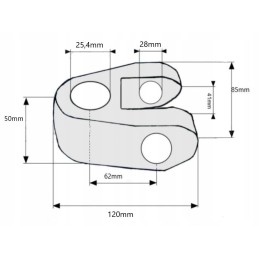 Kaiščio galo kilpa 25 4mm 2 kat. s 10287 atsarginė