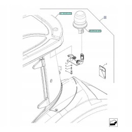 Gaidžio signalinė lempa new holland t5 87723255