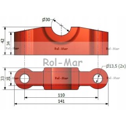 Apatinių trauklių laikiklio lenkimo poveržlė c 360