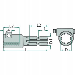 Sumažinimo detalė su slankiojančiu kaiščiu