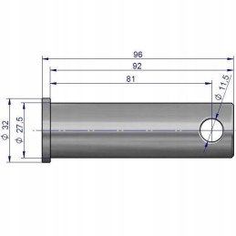Apatinės trauklės atraminis kaištis 42371450 c 330