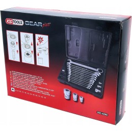 Gearplus veržliarakčių rinkinys 16 vnt su reketu ir