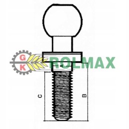 Prisukamas rutulinis kaištis k50 19x70 mm z991970kr
