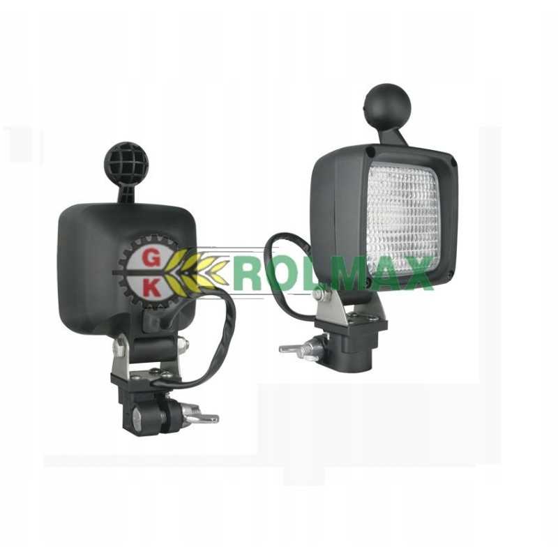 Halogeninė darbo lempa su car1 laikikliu ir įmontuota