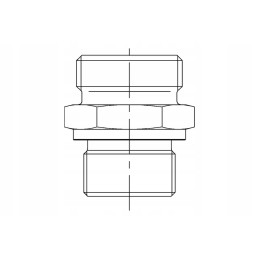 Tiesi jungtis su tarpine 3 8 bsp m18 x 1 5 12l
