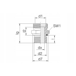 Tiesi jungtis su tarpine 3 8 bsp m18 x 1 5 12l