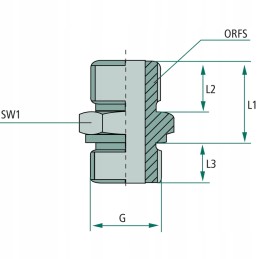 Hidraulinės jungties adapteris 9 16 orfs x 3 8 bsp