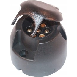 7 polių 12v lizdas su įmontuotu PVC Hella