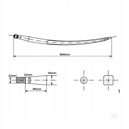 Frontalinis krautuvas apvalus m22x800mm