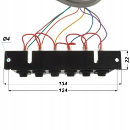 Valdymo pultas 5 sekcijų 12v universalus