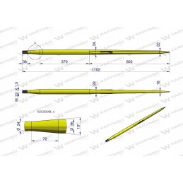 Tiesus universalus krautuvas l 1100mm Warynski