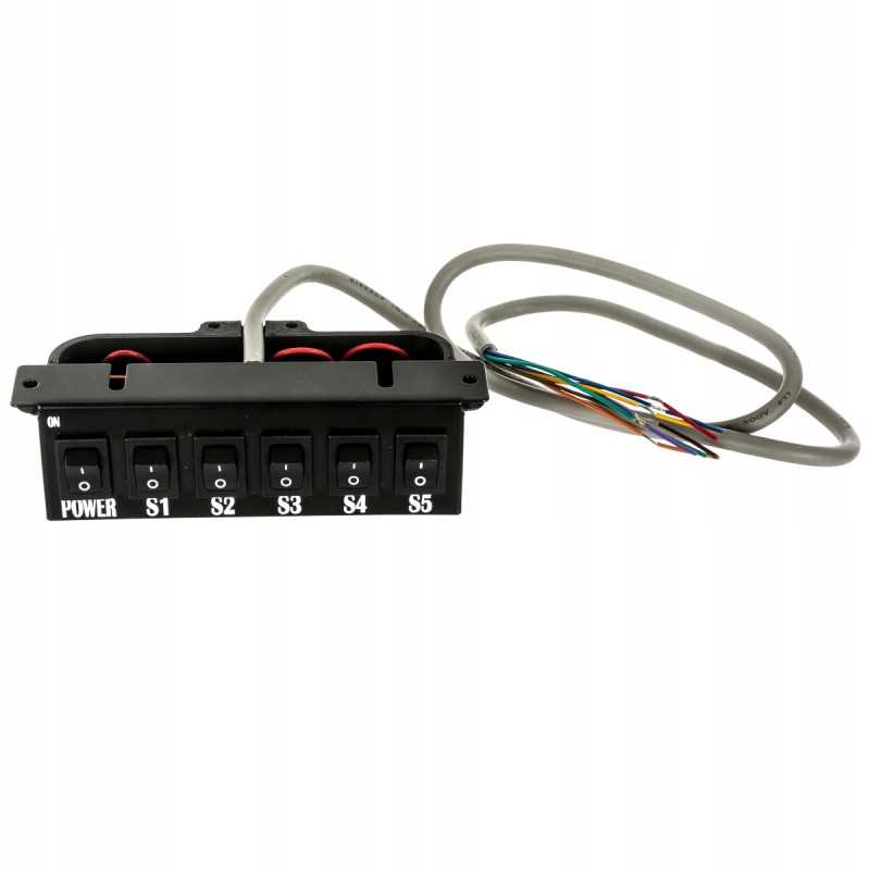 Valdymo pulto 12v universali 5 sekcijų dėžutė