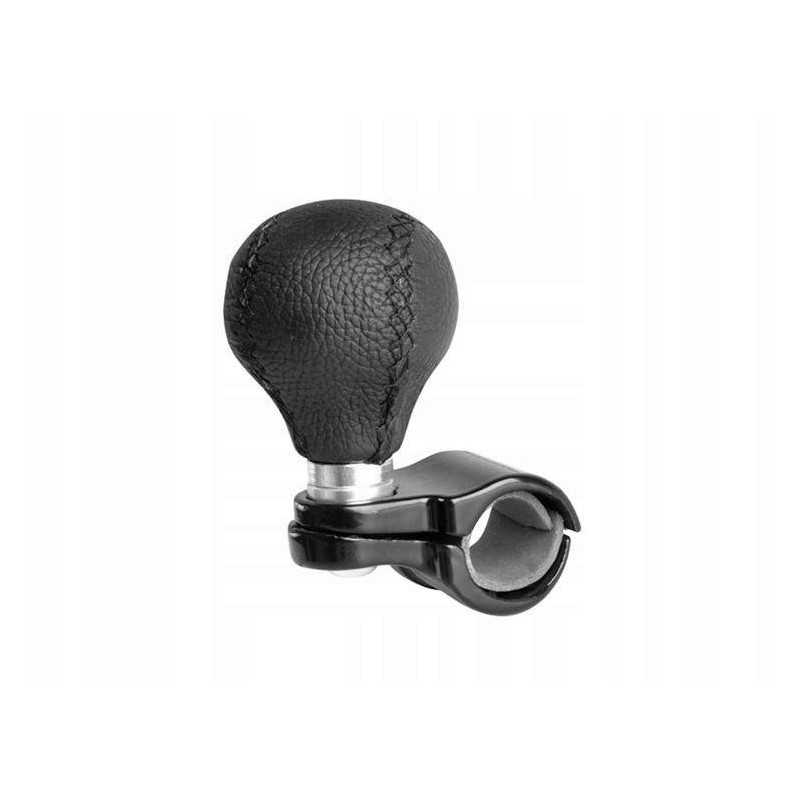 Juoda odinė vairo rankenėlė