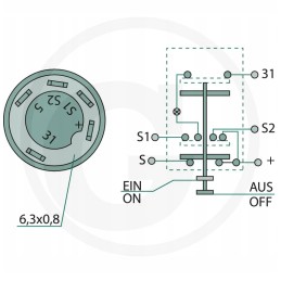Fendt ūkininko artimųjų žibintų jungiklis x83024009800