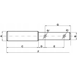 Viršutinės jungties kaištis 25 mm 32 mm cat 2 3