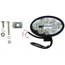 Ovalus darbinis prožektorius 8 LED 24w 1800lm 12v 24v