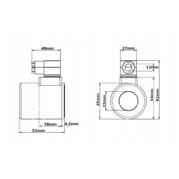 Solenoidų skirstytuvo ritė 12v dc 30w