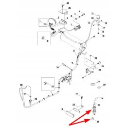 Td2c482020001 stabdžių svirties padėties jutiklis, 3 kontaktai