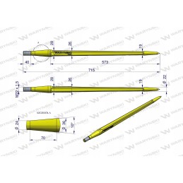 Tiesus universalus krautuvas l 710mm Warynski