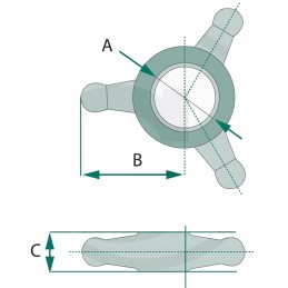 Fiksavimo veržlė 45mm 18mm granitas