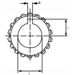 Spline įvorė 35x31 z18 1 8 gr3 mo3018 boras