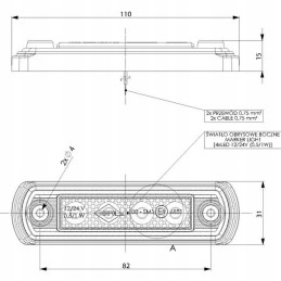 Multi LED šoninė gabaritinė lemputė