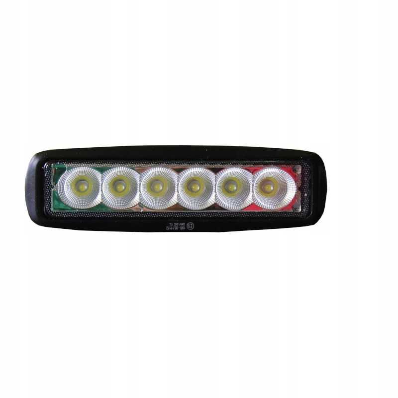 LED darbinė lempa 6x3w 12v 24v plokščia 18w