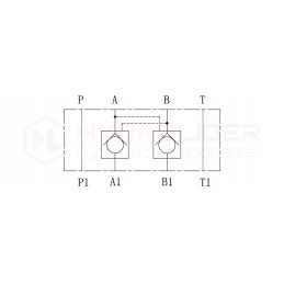 Cetop 3 NG6 vožtuvas, grąžinamas dvigubas užraktas