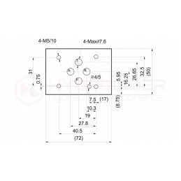Cetop 3 NG6 vožtuvas, grąžinamas dvigubas užraktas