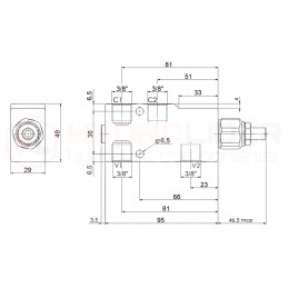 Hidraulinio vožtuvo atsvara vbcl 3 8 lock