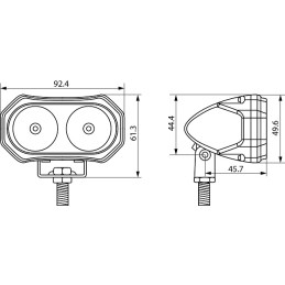 Darbinis šviestuvas 2x LED 10w 900l, mažas, galingas prožektorius