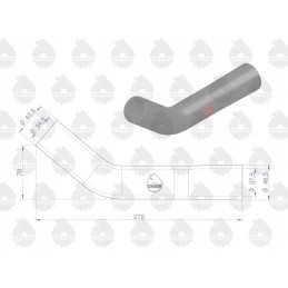 Apatinė radiatoriaus žarna c 330 originalus ursus 50017