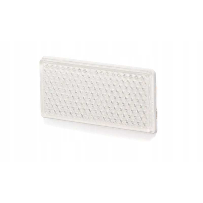 Priklijuotas baltas stačiakampis atšvaitas