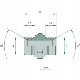 Tiesus adapteris ga 5 8 x 3 4 bsp 315 barų jungtis