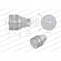 Vožtuvo kaištis M22x1 5 prisukamas Warynski
