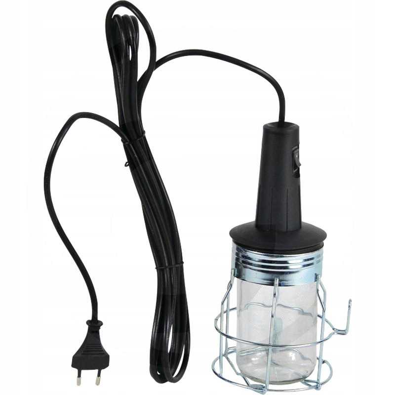 Dirbtuvių šviestuvas su metaliniu gaubtu, 230 voltų