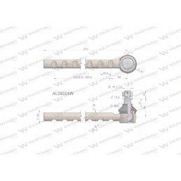 Vairo šarnyras 370mm al39024 motogeneric