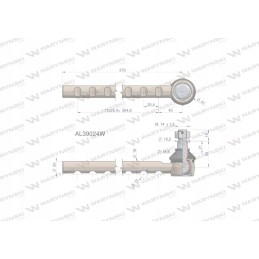 Vairo šarnyras 370mm al39024 motogeneric