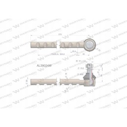 Vairo šarnyras 370mm al39024 motogeneric