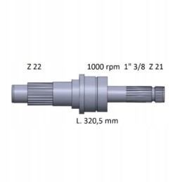kardaninis velenas ford l320 5 1 3 8 z21 1000 z21